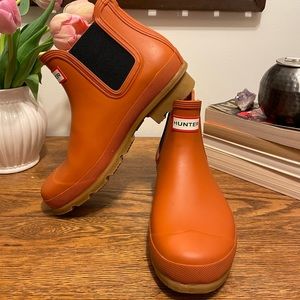 HUNTER Original Gum-Sole Chelsea Rain Boot, Orange